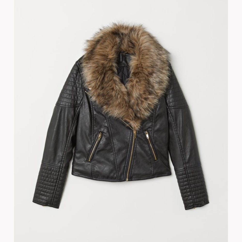 H&M leather jacket size 2 - NWT